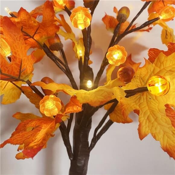 Fall Decorations Artificial Fall Lighted Maple Tree,Total...